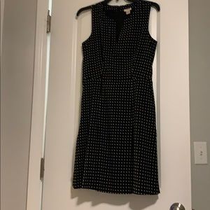 Jcrew black white dot dress